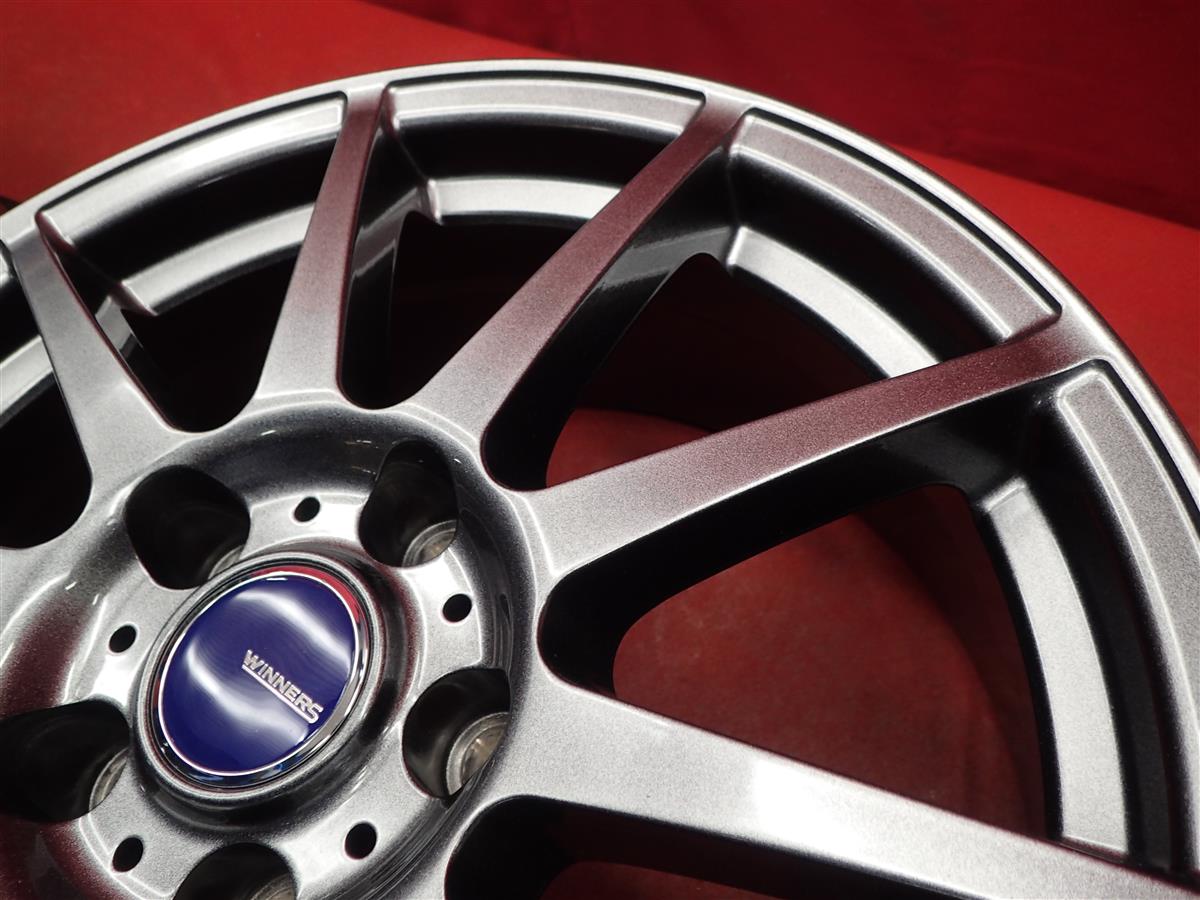 WINNERS ウイナーズ CF-01 メタリックグレー ブリヂストン ブリザック VRX3 235/50R18 18インチ スタッドレスタイヤ&ホイールセット 4本1台分 タイヤ・ホイール 車用品