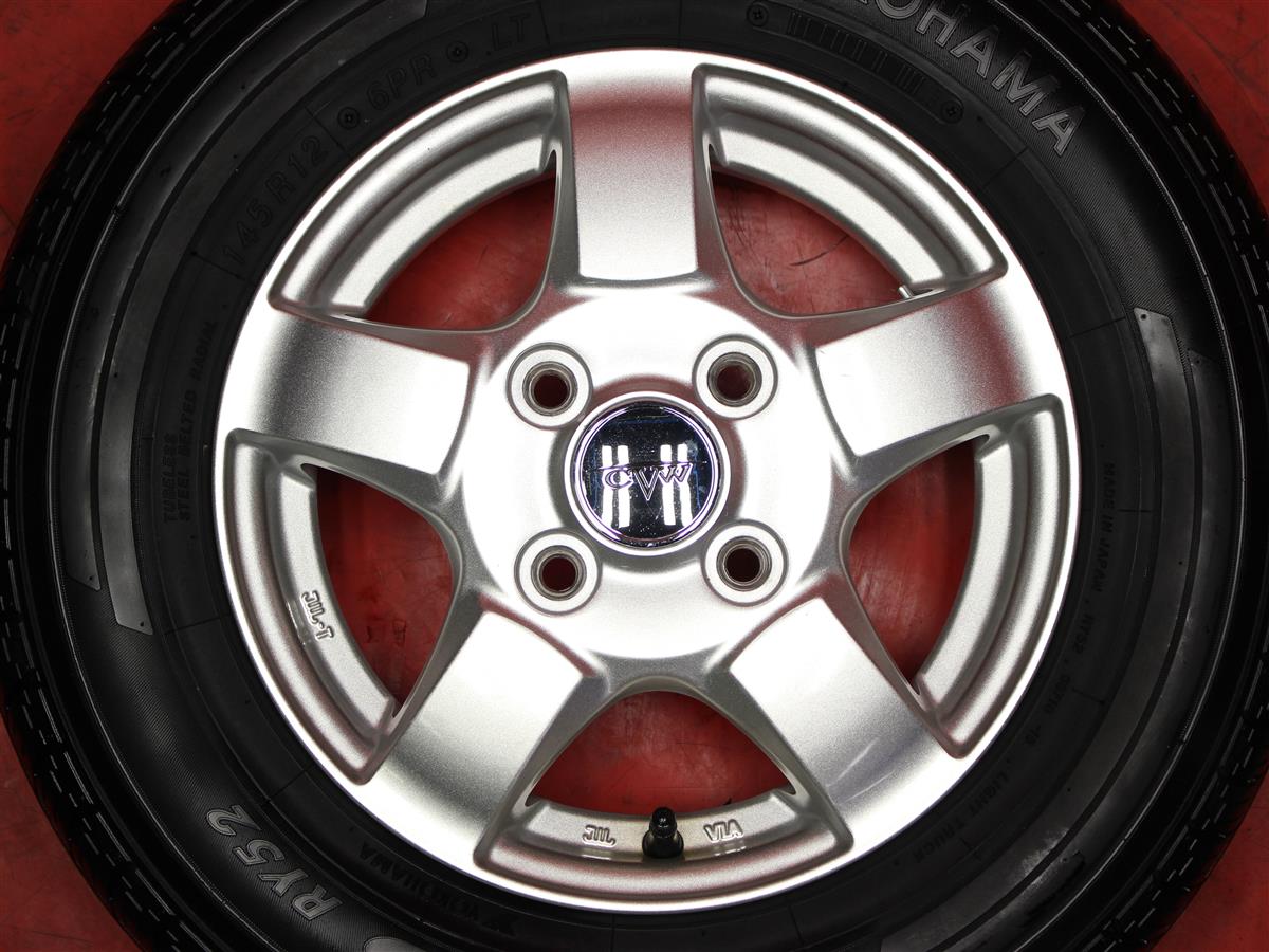 車 CVW 12インチ アルミホイール ノーマルタイヤ付き 4本