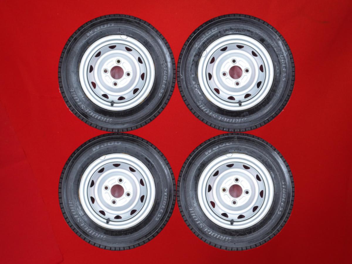 145R12 6PR LT ブリヂストン W300 やさしく 中古冬4本 2019